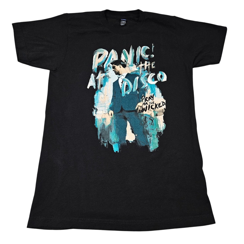 Panic At The Disco TShirt Mens Medium Black Pray For The Wicked Band Tee Rock